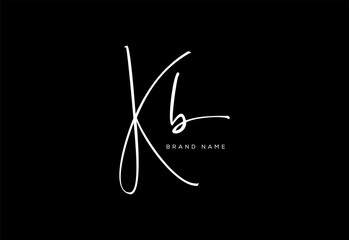 KB letter beauty cursive handwriting logo. vector logo| abstract logo| minimalist logo| brand identity| calligraphy design.