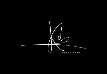KD letter beauty cursive handwriting logo. vector logo| abstract logo| minimalist logo| brand identity| calligraphy design.