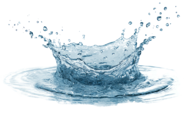 A dynamic splash of water forms a crown shape