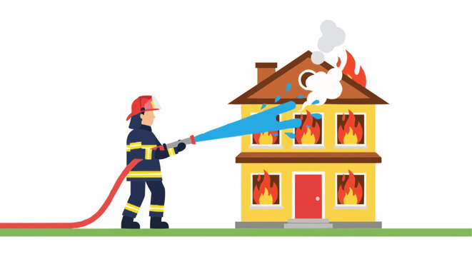 house in the form of a fire