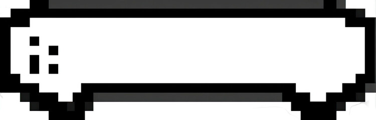 Obraz premium A pixelated speech bubble with small dots in the lower left corner