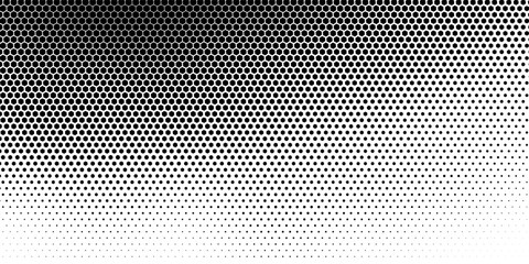 Abstract grunge halftone hexagon background design