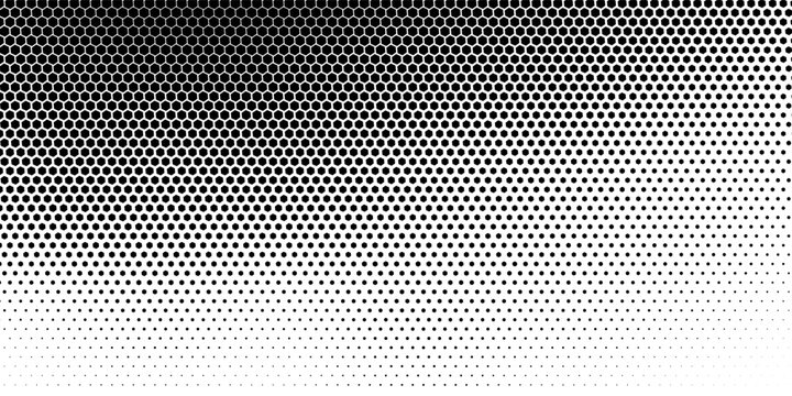 Abstract grunge halftone hexagon background design