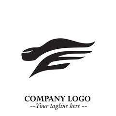 Car Running Fast Logo Symbol in Black on the White Background with Dynamic Speed Design