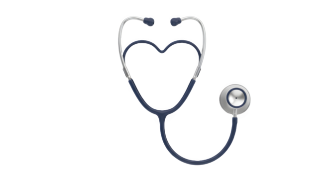 Stethoscope forming a heart shape medical equipment for diagnosis isolated illustration on white background - Powered by Adobe