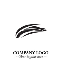 Car Running Fast Logo Symbol in Black on the White Background with Dynamic Speed Design