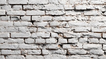 Fototapeta premium A close-up view of a textured white brick wall, showcasing its rough surface and natural imperfections.