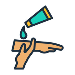 Obraz premium Body Lotion Icon - Lineal Color