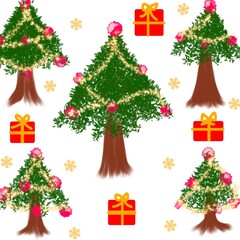 christmas tree with gifts