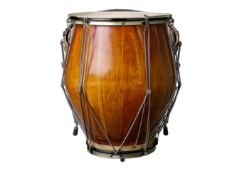 Classic musical instrument big drum isolated on transparent or white background