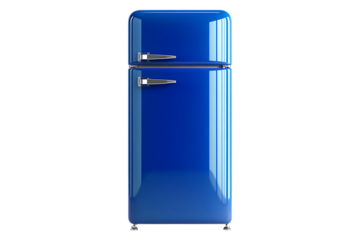 blue refrigerator isolated on transparent background