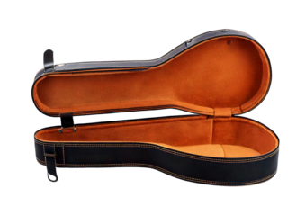 Guitar case isolated on transparent or white background