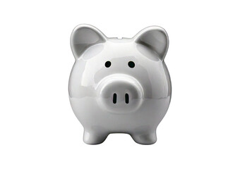 Piggy bank isolated on transparent or white background