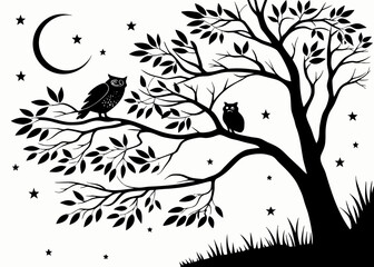hand drawn landscape vector illustration