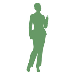 Woman in Suit Silhouette