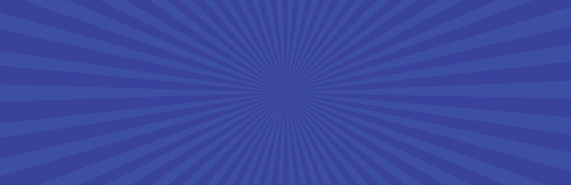 Deep blue radial burst background with darker stripes