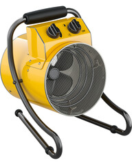Industrial fan heater, transparent background
