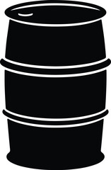 Silhouette vector black oil drum container for liquid Illustrator