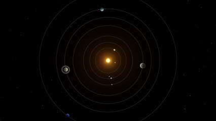 Solar System 4k Stock Image