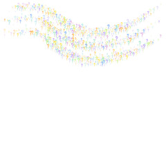 Question marks. Background for quiz, poll, survey, faq, interrogation, query. Multicolored template for opinion, public poll. Funny School vector illustration rainbow color on white background.
