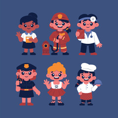 Cute Children with Profession Costume