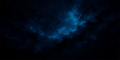 An abstract dark space clouds cape with a bright blue star texture