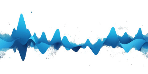 Abstract blue wave design with a sharp, vector-illustrated razor blade edge