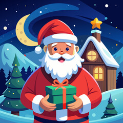 santa claus with gifts