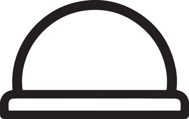 Minimalist Hard Hat Icon – Construction Safety Helmet Symbol for Workplace Protection, Labor, Engineering, and Industrial Use