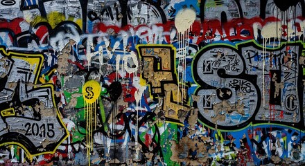 Obraz premium Vibrant Graffiti Art - A Colorful Urban Expression.