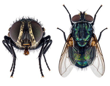  Insect Macro Collection: Black Soldier Fly – isolated on transparent background