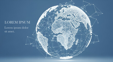 Abstract Digital Globe Illustration A Futuristic Depiction of Global Connectivity and Data Networks