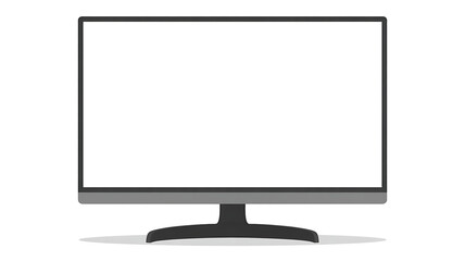 A modern flat screen computer monitor isolated on white background
