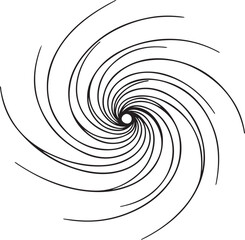 Black Spiral Swirl Vector Icon – Abstract Vortex Pattern for Motion, Energy, and Dynamic Design Concepts