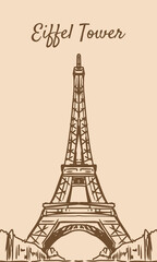 Obraz premium The Eiffel Tower is an iconic symbol of the city of Paris, the capital of France, an icon of the country of Paris.