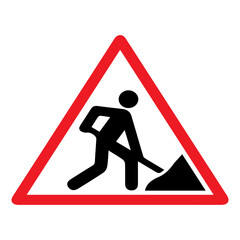 Construction Zone Warning Sign