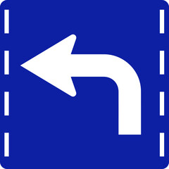 A-sign-for-drivers-to-turn-left.-Do-not-go-straight-or-turn-right.