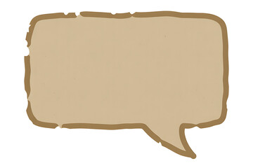 Blank speech bubble isolated on white background