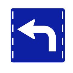 A-sign-for-drivers-to-turn-left.-Do-not-go-straight-or-turn-right.
