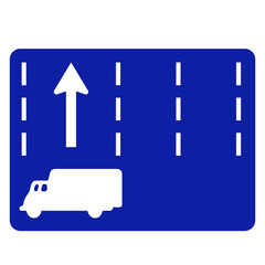 A-sign-for-large-trucks-means-that-trucks-must-drive-in-this-lane-or-that-this-lane-is-for-trucks-only.