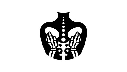 osteoporosis minimal black and white logo vector icon, orthopedic svg, pelvis svg, orthopedic vector, orthopedic logo black and white, hip bone svg, orthopedic icon free, femur bone icon, hip bone ico