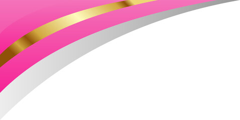 Pink and Gold Luxury Corner Border Illustration