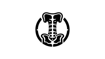 osteoporosis minimal black and white logo vector icon, orthopedic svg, pelvis svg, orthopedic vector, orthopedic logo black and white, hip bone svg, orthopedic icon free, femur bone icon, hip bone ico