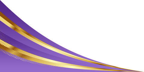 Purple and Gold Luxury Corner Border Illustration
