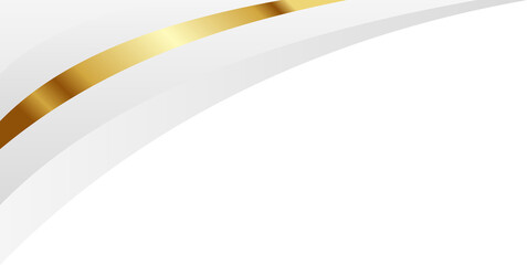 White and Gold Luxury Corner Border Illustration