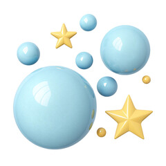 Stars and Bubbles Illustration