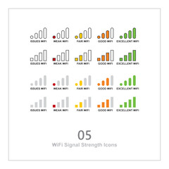 WiFi Signal Strength Icons