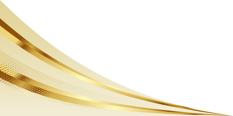 Beige and Gold Luxury Corner Border Illustration