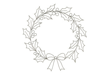 Laurel wreath graphic representing victory and awards, featuring botanical leaves and a ribbon bow on transparent background