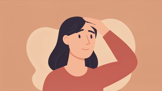 Flat vector illustration of a young woman looking intently into the distance, hand shielding eyes, symbolizing search, discovery, and a forward-looking perspective on future opportunities